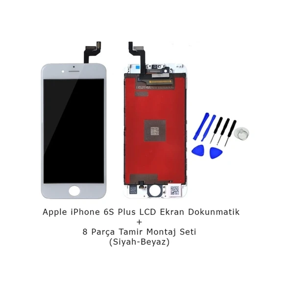 iPhone 6S Plus Uyumlu Lcd Ekran + Dokunmatik Lw + Tamir Seti Siyah ürün görseli 1