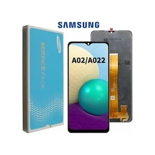 MobileParçaları Samsung Galaxy A02 Lcd Ekran Dokunmatik + B-7000 Beyaz - Siyah ürün görseli 1