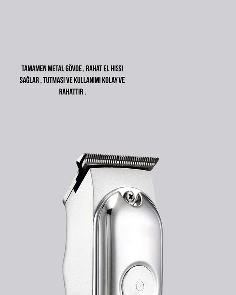 CEYLAN ADAM Profesyonel Saç ve Sakal Kesme Makinesi – Şarjlı, Sessiz Motor, Ayarlanabilir Tarak - Resim 5