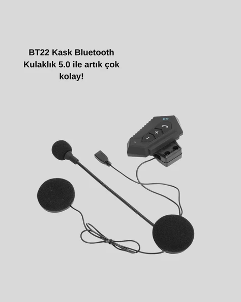 CEYLAN ADAM Motosiklet Kaskı İçin Bluetooth Kulaklık – Kablosuz, Mikrofonlu, Gürültü Azaltmalı BT22 - Resim 5
