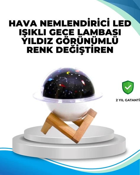 CEYLAN ADAM Gece lambası özellikli taşınabilir nemlendirici ve aromaterapi cihazı USB girişli ürün görseli 1