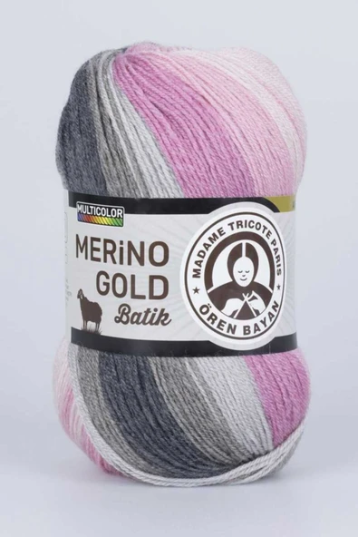 Merino Gold Batik El Örgü İpi 100gr  (5 adet) 0838 STD ürün görseli 1
