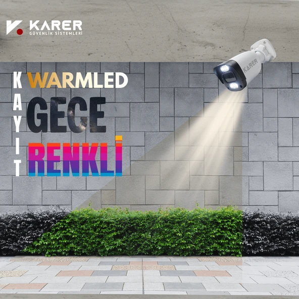 Exitcam-8'li AHD Güvenlik Kamera Seti-Gece Renkli-6 WARMLED'li- Su Geçirmez-2 MP- Full HD - Resim 3