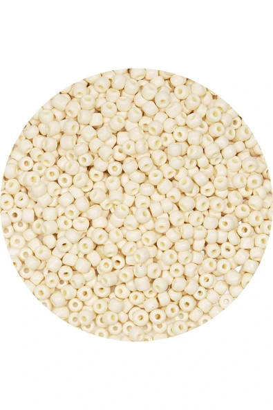 LitaeTrend Beyaz Renk 4 mm Yaklaşık 1100 adet / 100 gram Cam Boncuk Oya Yazma Bileklik ve Kolye - Resim 3