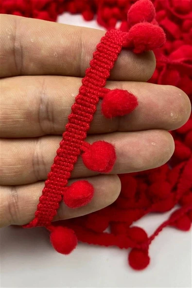 Kırmızı Ponpon Şerit 10 M – Diğer Parti Malzemeleri – Diğer Parti Malzemeleri - Resim 2