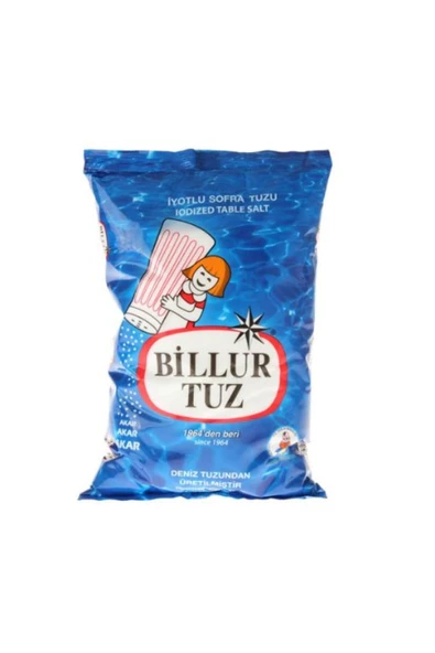 Billur İyotlu Tuz Poşet 1500 Gr. ürün görseli 1