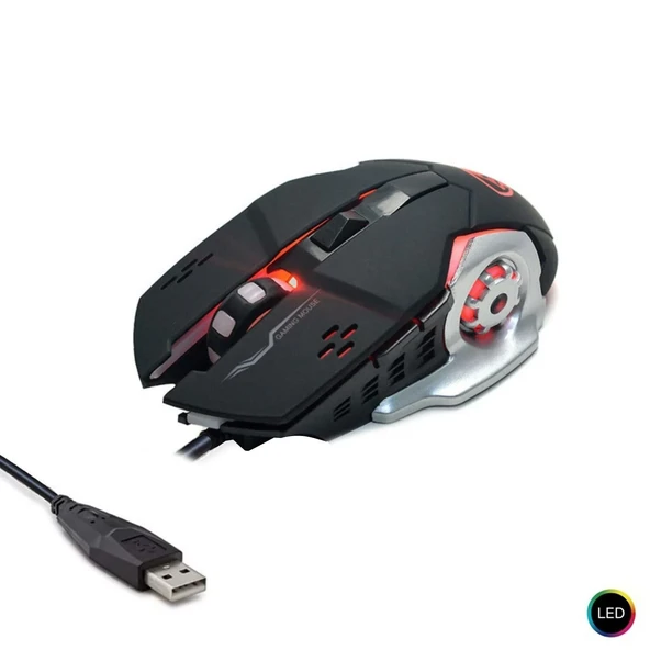 POLAXTOR 601-6D Kablolu Oyuncu Mouse 3200 Dpi Ledli ürün görseli 1