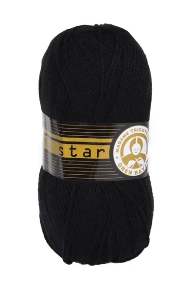 Ören Bayan Star El Örgü Ipi Siyah 999 - Resim 2