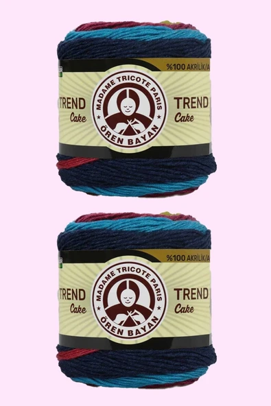 2 Adet Trend Cake Batik Ebruli El Örgü Ipi 634 ürün görseli 1