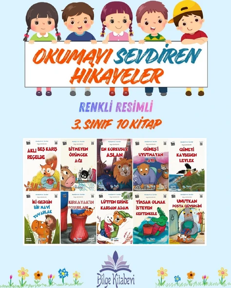 3. Sınıf Okumayı Sevdiren Renkli Resimli Hikayeler 22 - 10 Kitap ürün görseli 1
