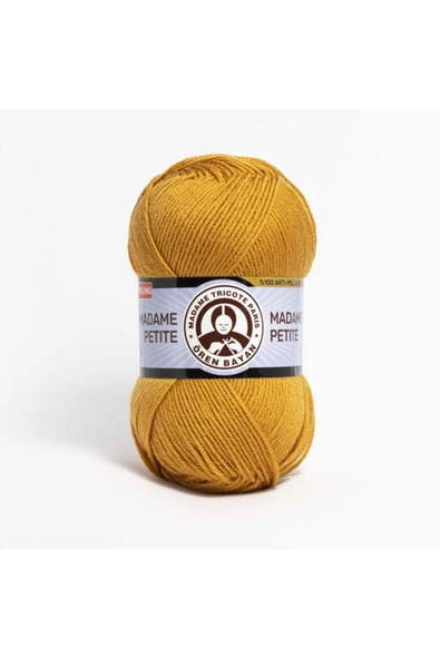 Madame Petite Antipilling El Örgü Ipliği 100 gr 115 Hardal ürün görseli 1