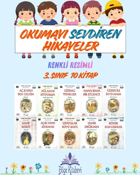 3. Sınıf Okumayı Sevdiren Renkli Resimli Hikayeler 23 - 10 Kitap ürün görseli 1