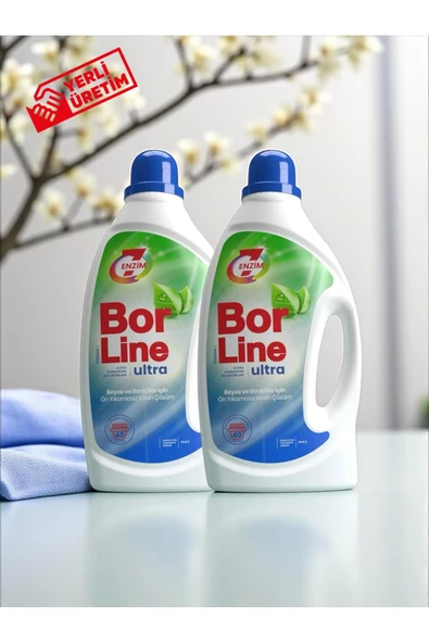 BORLINE 2 Adet Ultra Konsantre Sıvı Çamaşır Deterjanı 26 Yıkama Beyaz ve Renkliler İçin ürün görseli 1