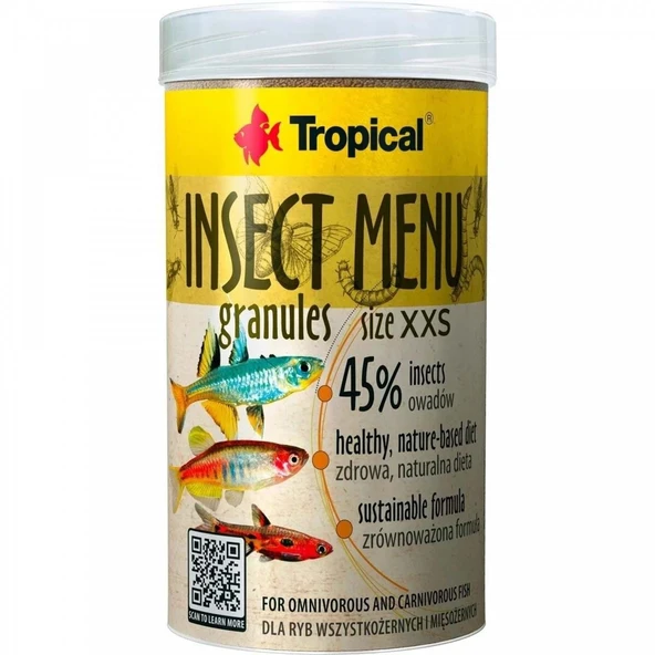 Tropical Insect Menu Gran XXS 100ml - Böcek Özlü Doğal Küçük Balı ürün görseli 1