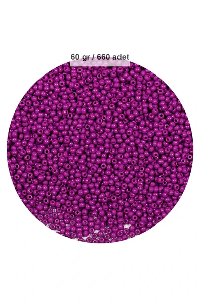 LitaeTrend Fuşya Renk 4 mm Yaklaşık 660 adet / 60 gram Cam Boncuk Oya Yazma Bileklik ve Kolye ürün görseli 1