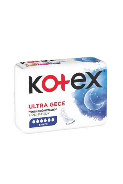Kotex Ultra Hijyenik Kadın Pedi 6 Lı Gece ürün görseli 1