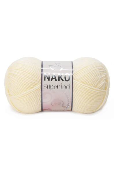 Süper Inci El Örgü Ipi 00256 Krem 100gr - Resim 2