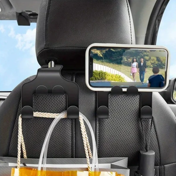 BUFFER® Oto Koltuk Arkası Düzenleyici Organizer Askılıklı Telefon,Tablet Tutucu - Resim 4