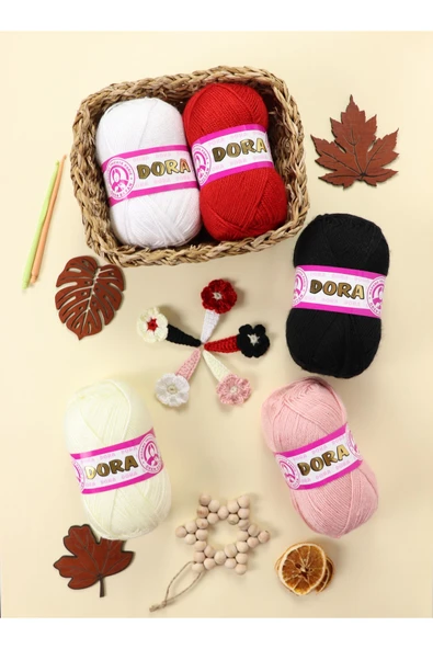 Ören Dora Patiklik Çoraplık El Örgü İpi (500gr) - 28 Sarı - Resim 2