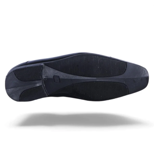 Tek Yıldız 1035 Siyah Kauçuk Erkek Deri Klasik Ayakkabı - Resim 4