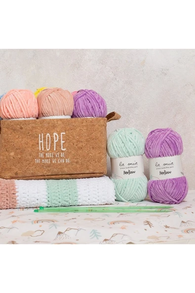 La Mia Mellow Pembe El Örgü Ipi - 906 - 34155 - Resim 4