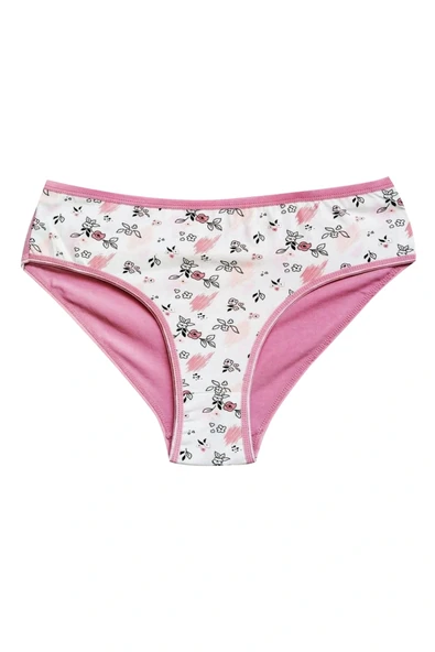 LitaeTrend Pamuklu Geniş Kenarlı Likralı Desenli Bato Kadın Külot 7'li Paket - Resim 4