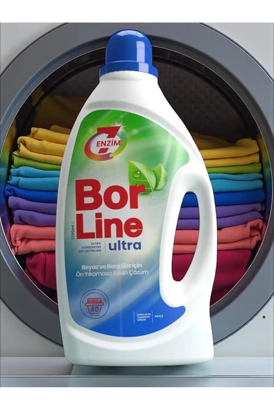 BORLINE 2 Adet Ultra Konsantre Sıvı Çamaşır Deterjanı 26 Yıkama Beyaz ve Renkliler İçin - Resim 3
