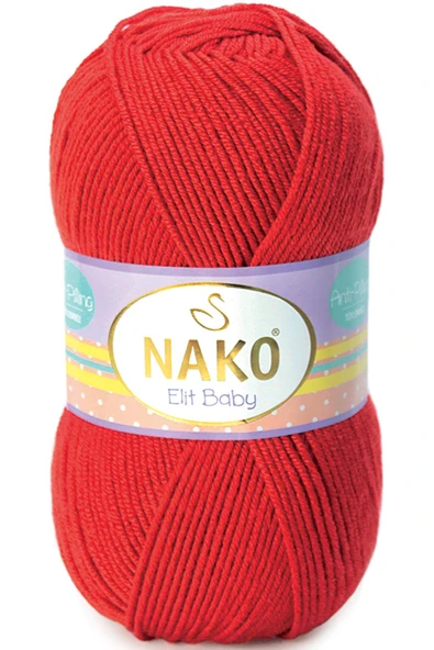 Elit Baby (anti-pilling) El Örgü Ipi Ipliği Yünü Renk Kodu:207 Alev Kırmızı - Resim 2