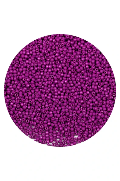 LitaeTrend Fuşya Renk 4 mm Yaklaşık 660 adet / 60 gram Cam Boncuk Oya Yazma Bileklik ve Kolye - Resim 3