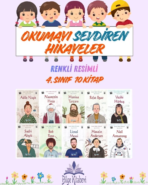 4. Sınıf Okumayı Sevdiren Renkli Resimli Hikayeler 11 - 10 Kitap ürün görseli 1