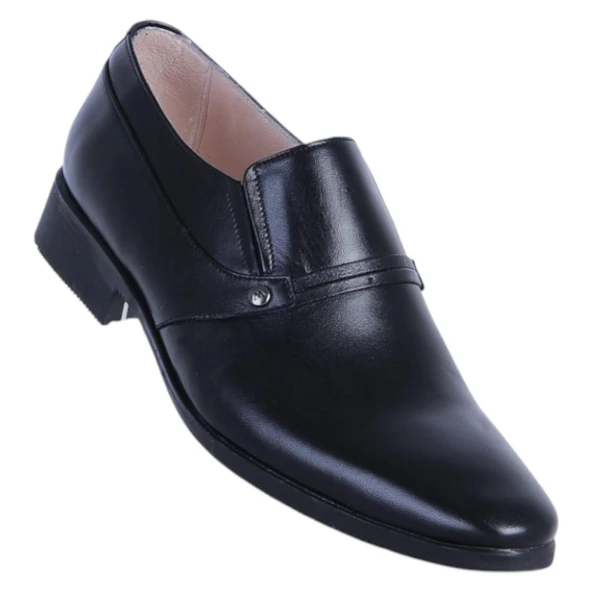 Tek Yıldız 1009 Siyah Kauçuk Erkek Deri Klasik Ayakkabı ürün görseli 1