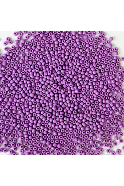 LitaeTrend Mor Renk 4 mm Yaklaşık 220 adet/20 gram Cam Boncuk Oya Yazma Bileklik ve Kolye - Resim 3