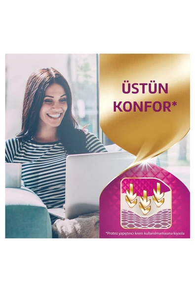 Maksimum Tutuş & Konfor Diş Protezi Yapıştırıcı Krem 40g x 3 Adet - Resim 6