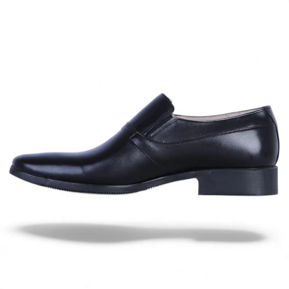 Tek Yıldız 1009 Siyah Kauçuk Erkek Deri Klasik Ayakkabı - Resim 3