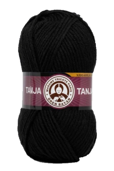 Örenbayan Tanja El Örgü Ipliği 100 gr 999 Siyah 1 Adettir ürün görseli 1