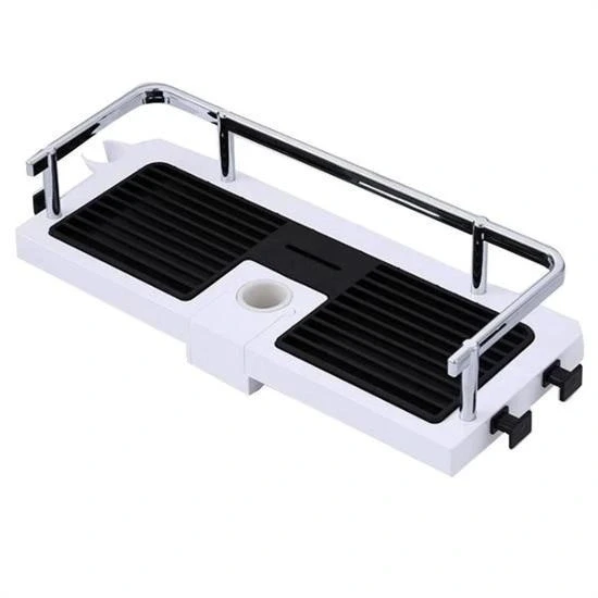 BUFFER® Banyo Direğine Asılabilir Köşelik Şampuanlık Sabunluk Çift Askılı Düzenleyici Raf Paslanmaz ürün görseli 1