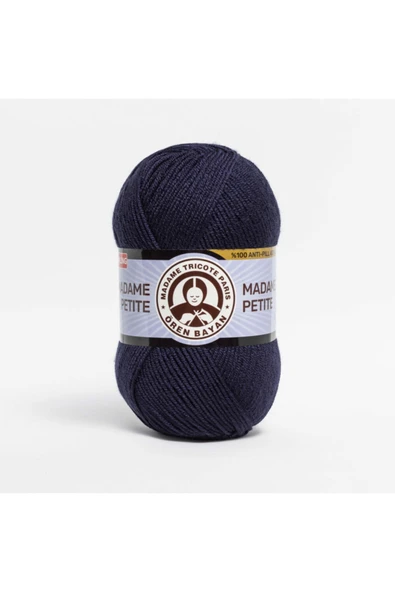 Madame Petite Antipilling El Örgü Ipliği 100 Gr. 019 Lacivert ürün görseli 1