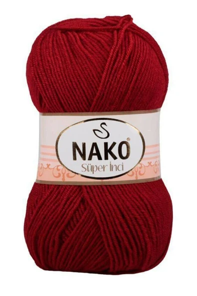 Kırmızı Süper Inci Örgü Ipi 1175-koyu Kırmızı ürün görseli 1