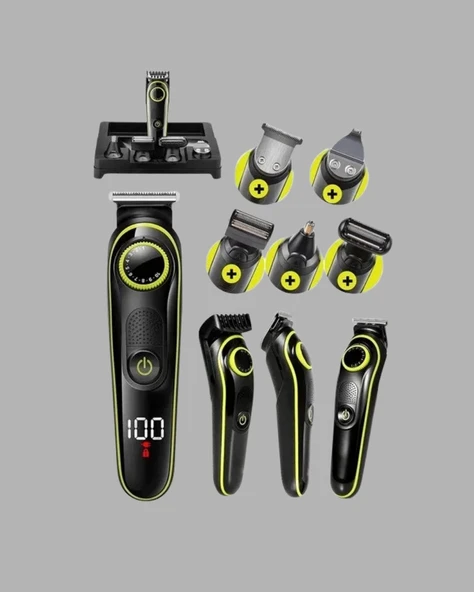 CEYLAN ADAM 5’i 1 Arada Şarjlı Tıraş Makinesi – Paslanmaz Çelik Başlıklı, Yüz ve Vücut Bakım Cihazı - Resim 2