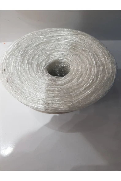 PELUR NATURA SİMLİ POLYESTER ÇANTA SUPLA NAKIŞ ŞAPKA MAKROME ÖRGÜ İPİ İNCİ BEYAZI 270 - Resim 2