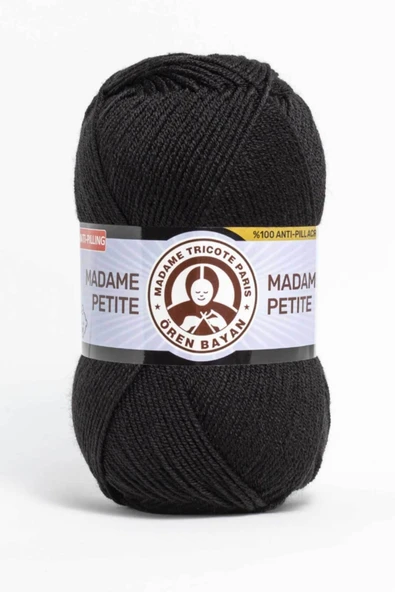 Madame Petite El Örgü Ipi 100 gr Siyah ürün görseli 1