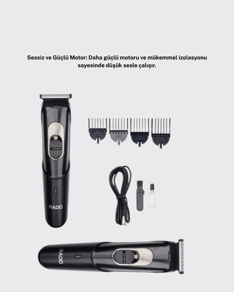 CEYLAN ADAM Ergonomik Tasarımlı, 3 Taraklı Profesyonel Şarjlı Saç Sakal Tıraş Makinesi - Resim 2