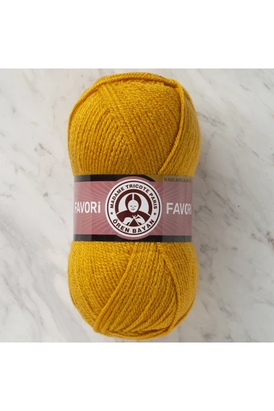 Örenbayan Favori Hardal Sarısı El Örgü Ipliği - 115 ürün görseli 1