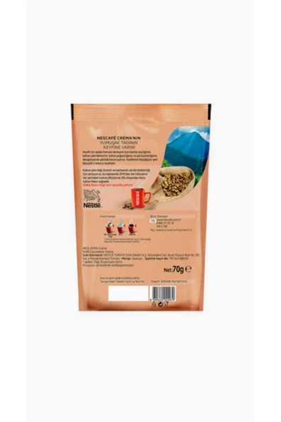 Nestle Nescafe Crema Ekonomik Paket 70g - Resim 2