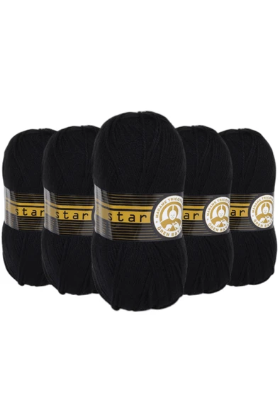 Ören Star El Örgü İpi - 999 Siyah ürün görseli 1