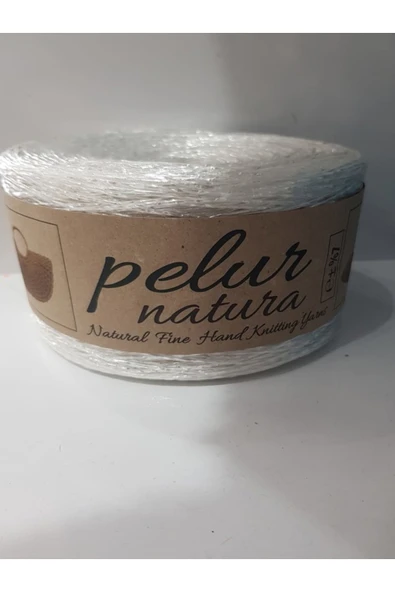 PELUR NATURA SİMLİ POLYESTER ÇANTA SUPLA NAKIŞ ŞAPKA MAKROME ÖRGÜ İPİ İNCİ BEYAZI 270 ürün görseli 1
