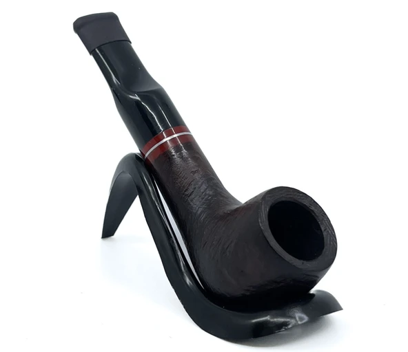 Pipsan İşlemeli El Yapımı Gül Kökü (Briar) Mini Pipo 9mm Filtreli - Model No: 20 - Resim 4