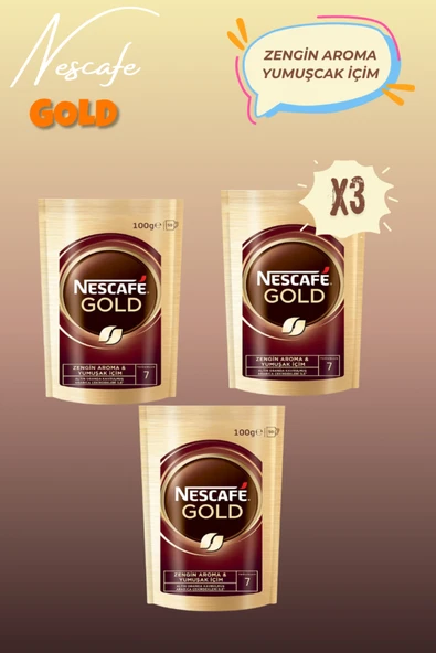 Nescafe Gold 100 gr x3 Adet Avantaj Paket ürün görseli 1