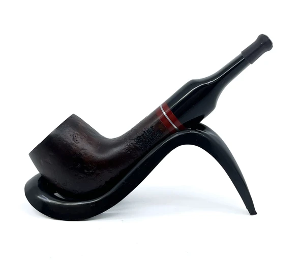 Pipsan İşlemeli El Yapımı Gül Kökü (Briar) Mini Pipo 9mm Filtreli - Model No: 20 ürün görseli 1