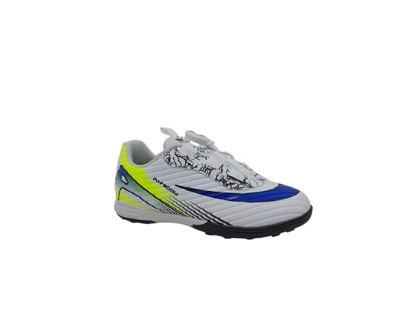 Laliga 620 Çocuk Beyaz Saks Desenli Halı Saha Ayakkabı - Resim 2